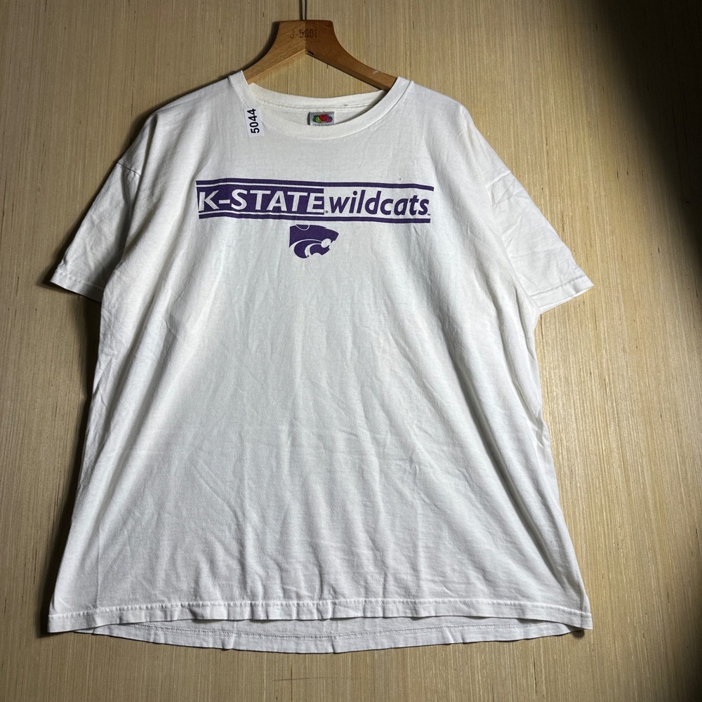 Vintage Kansas State Wildcats T Shirt Mens XL White Short Sleeve NCAA 90s